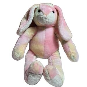 VINTAGE Commonwealth Easter Bunny Plush Stuffed Rabbit Sparkly Sherbet 13" 1999